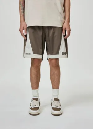 Panelled Contrast Sports Shorts