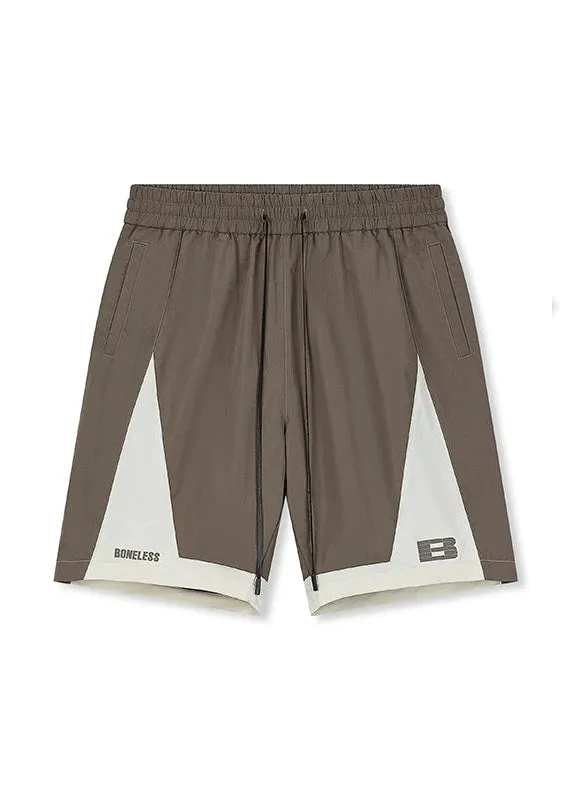 Panelled Contrast Sports Shorts