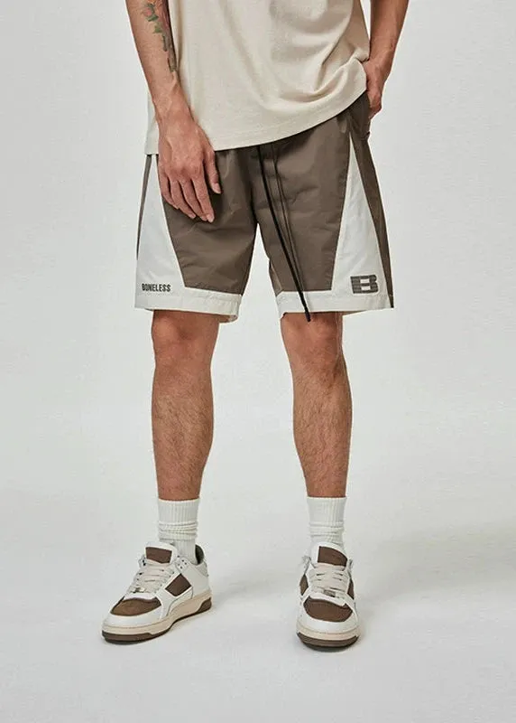 Panelled Contrast Sports Shorts