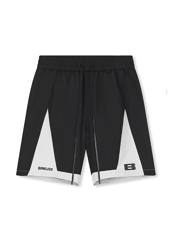 Panelled Contrast Sports Shorts