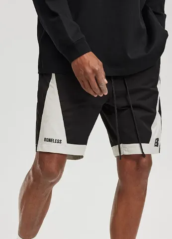Panelled Contrast Sports Shorts