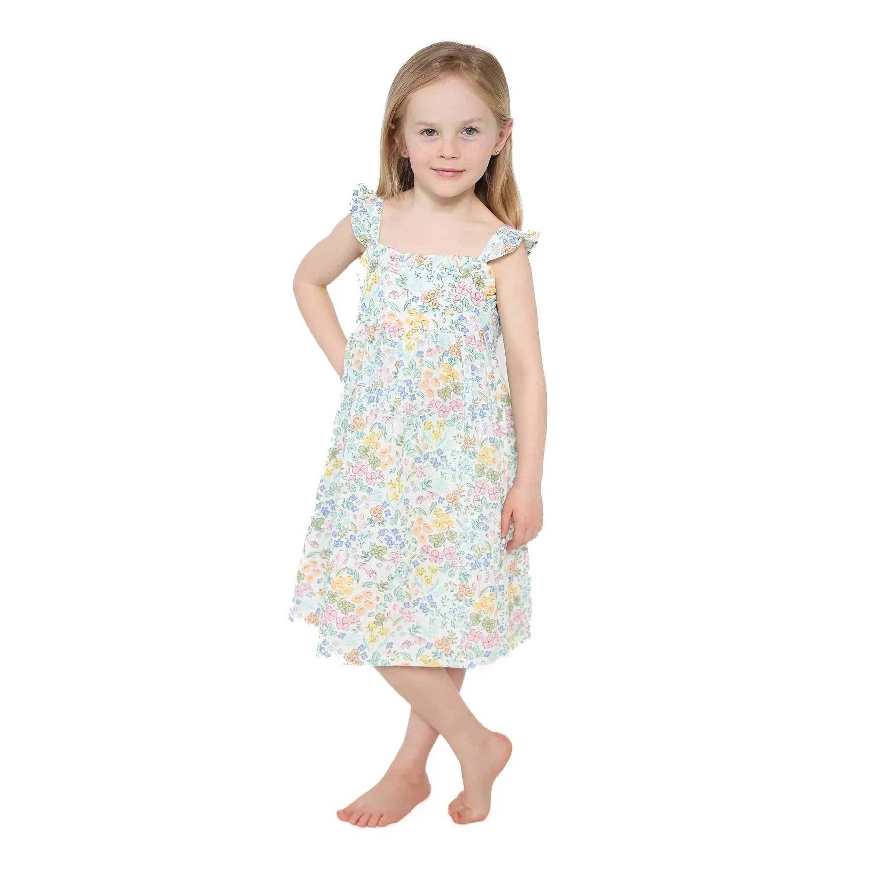 Paperbag Ruffle Sundress Samantha Floral