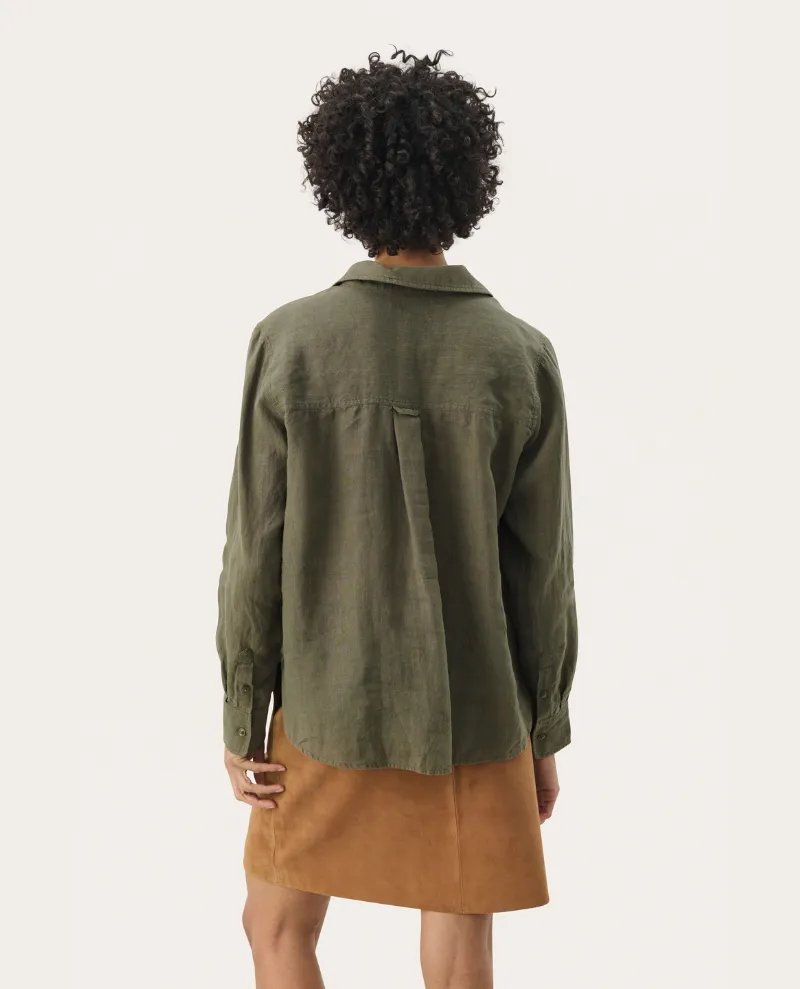 Part Two Natalee Kalamata Green Shirt