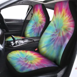 Pastel Spiral Tie Dye Print Universal Fit Car Seat Covers
