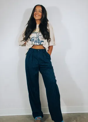 Penelope Navy Pin Stripe Pant