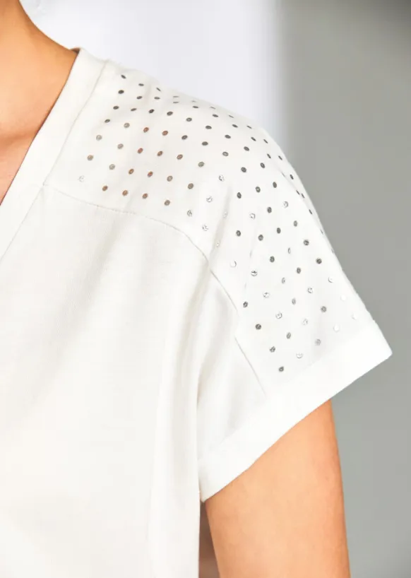 PERUZZI<BR>
Metallic Dot Shirt<BR>
White<BR>