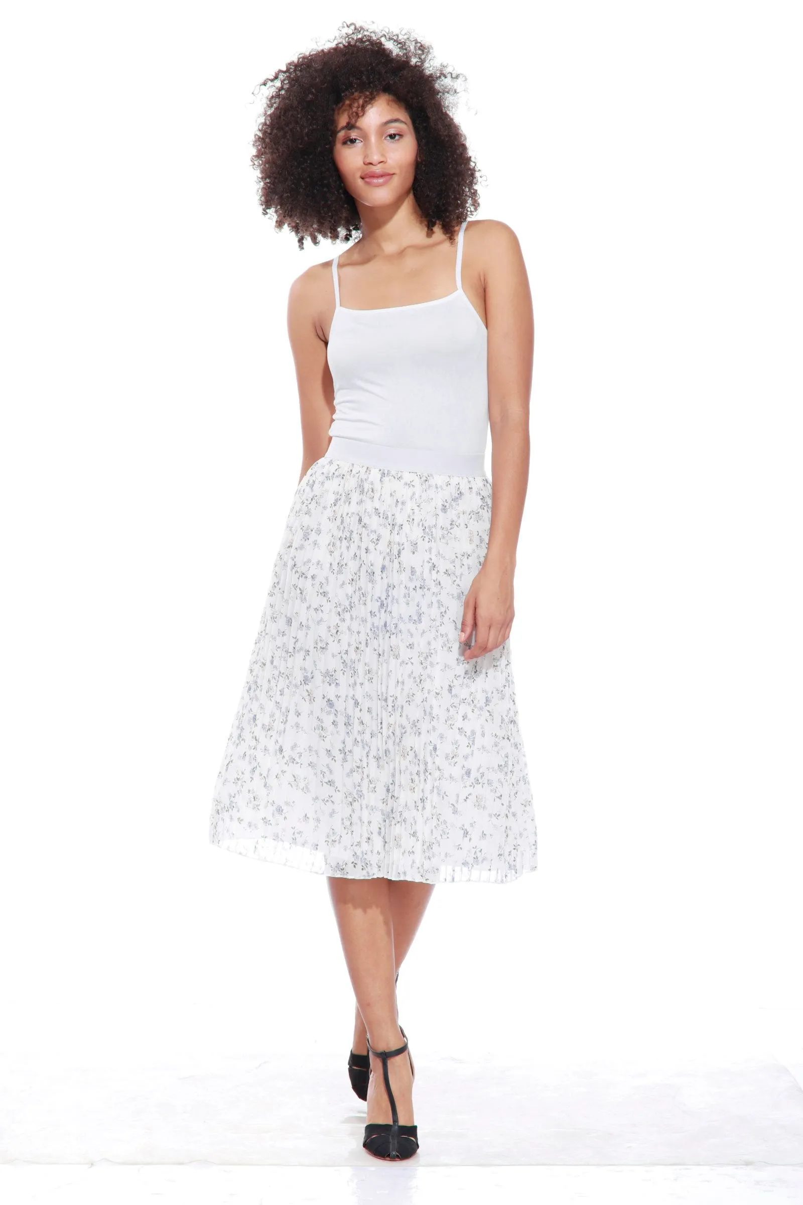 Pleated Chiffon Skirt