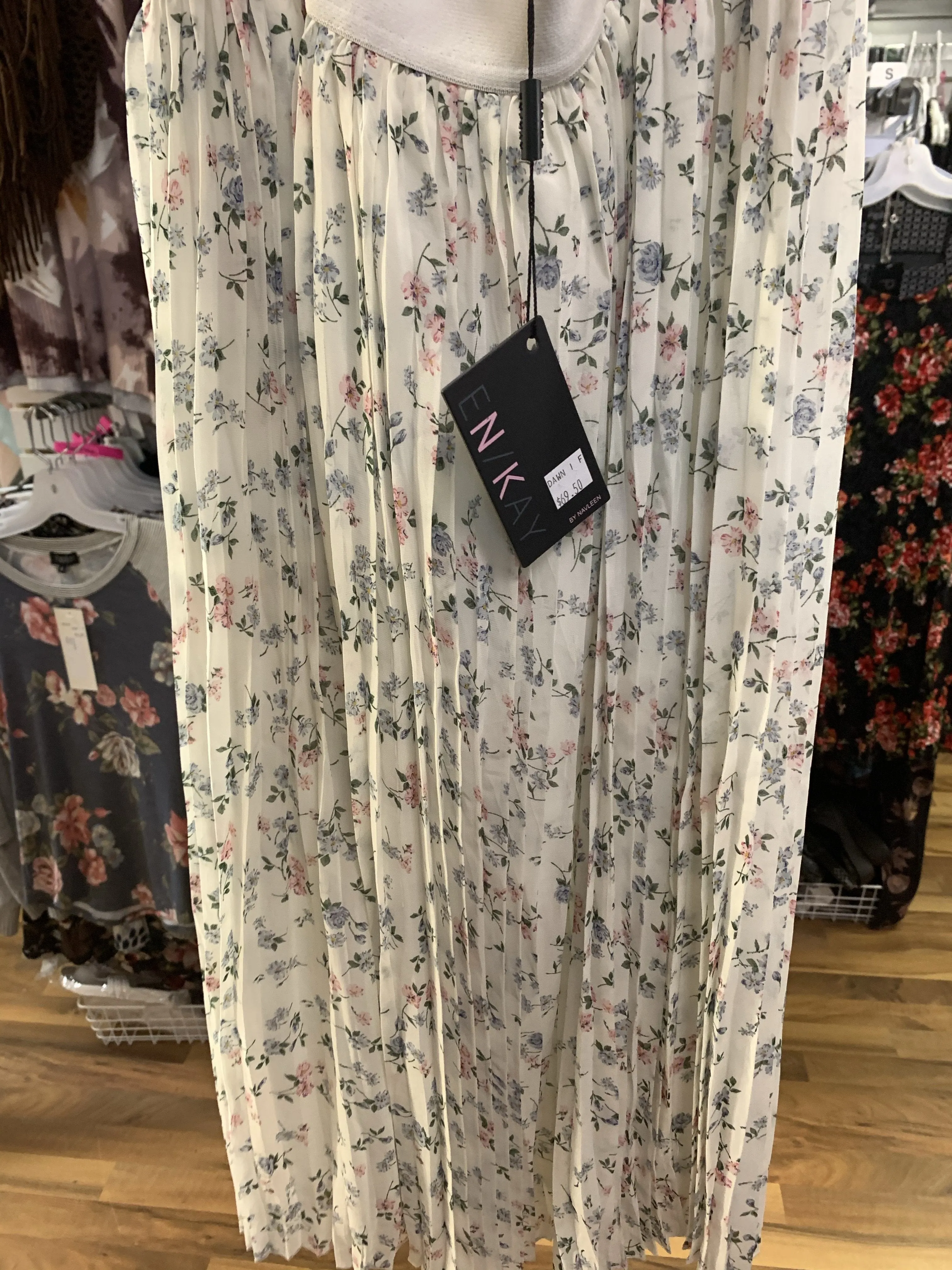Pleated Chiffon Skirt