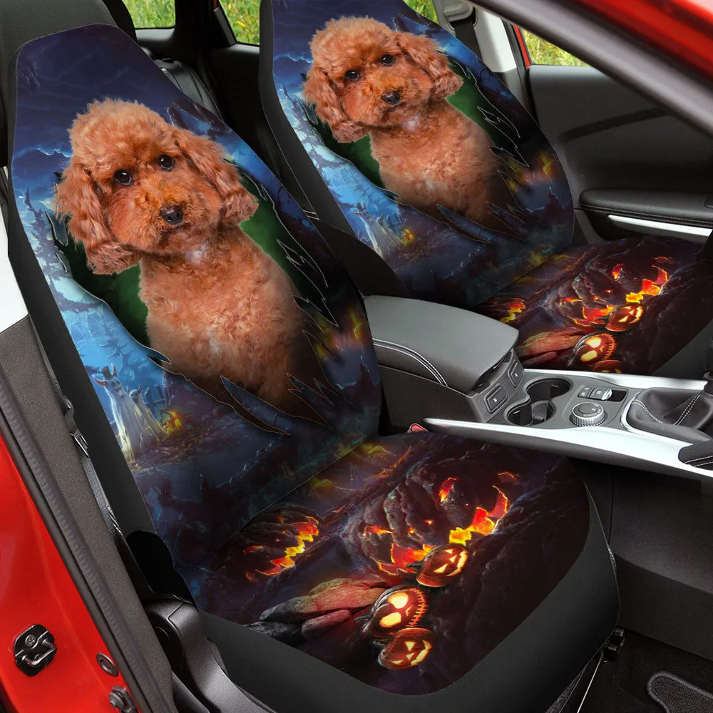 Poodle Dog Halloween Car Seat Covers