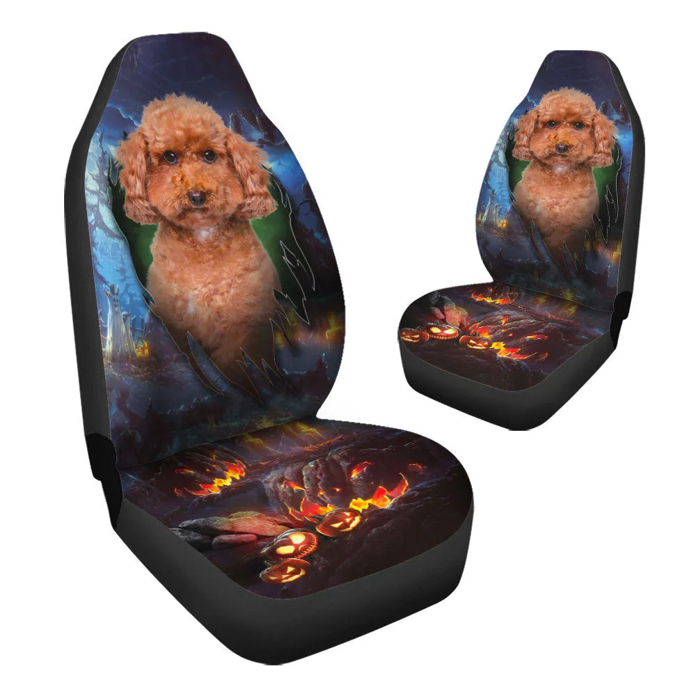 Poodle Dog Halloween Car Seat Covers