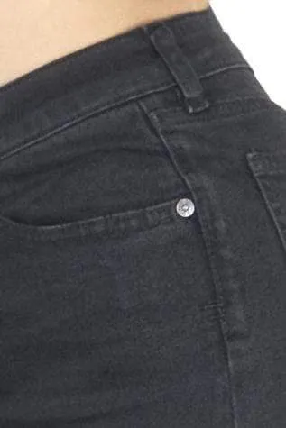 Premium Overdye Black Denim Bermuda Shorts