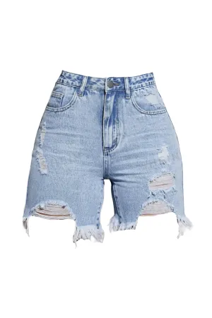 Presley Denim Shorts (Light Wash Denim)