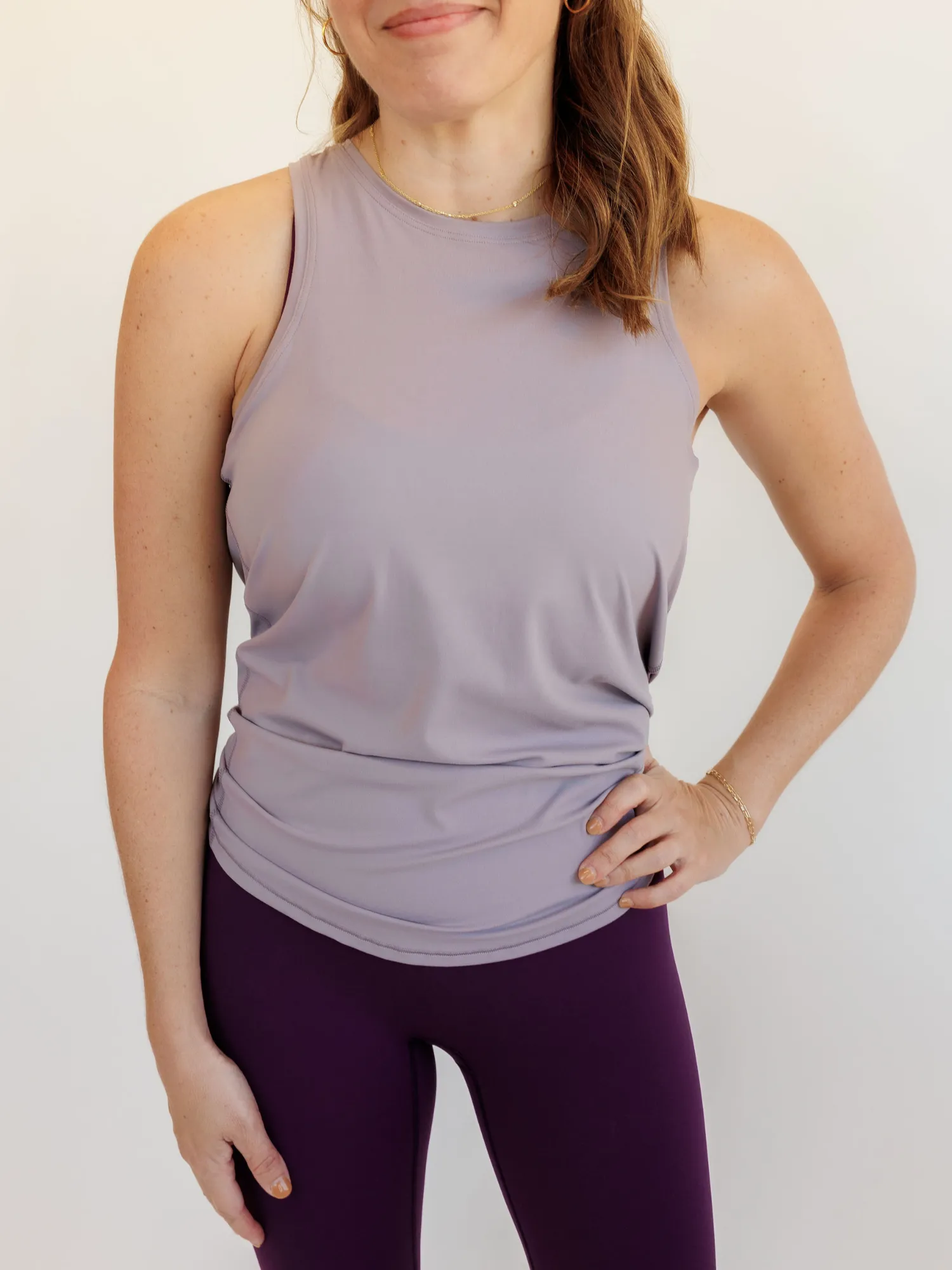 Purple Quartz "Luna" Luxe Blend Tie Back Tank