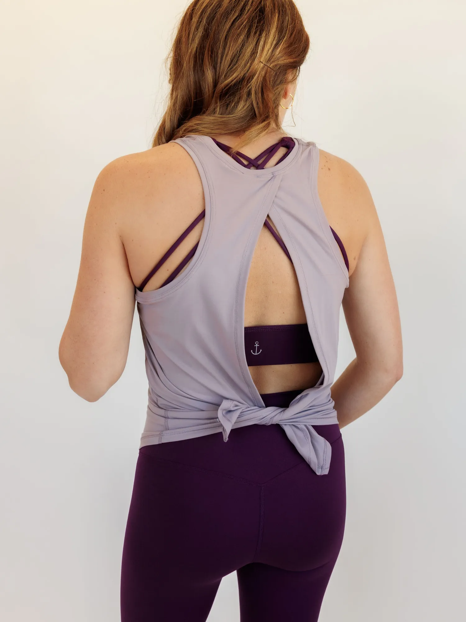 Purple Quartz "Luna" Luxe Blend Tie Back Tank