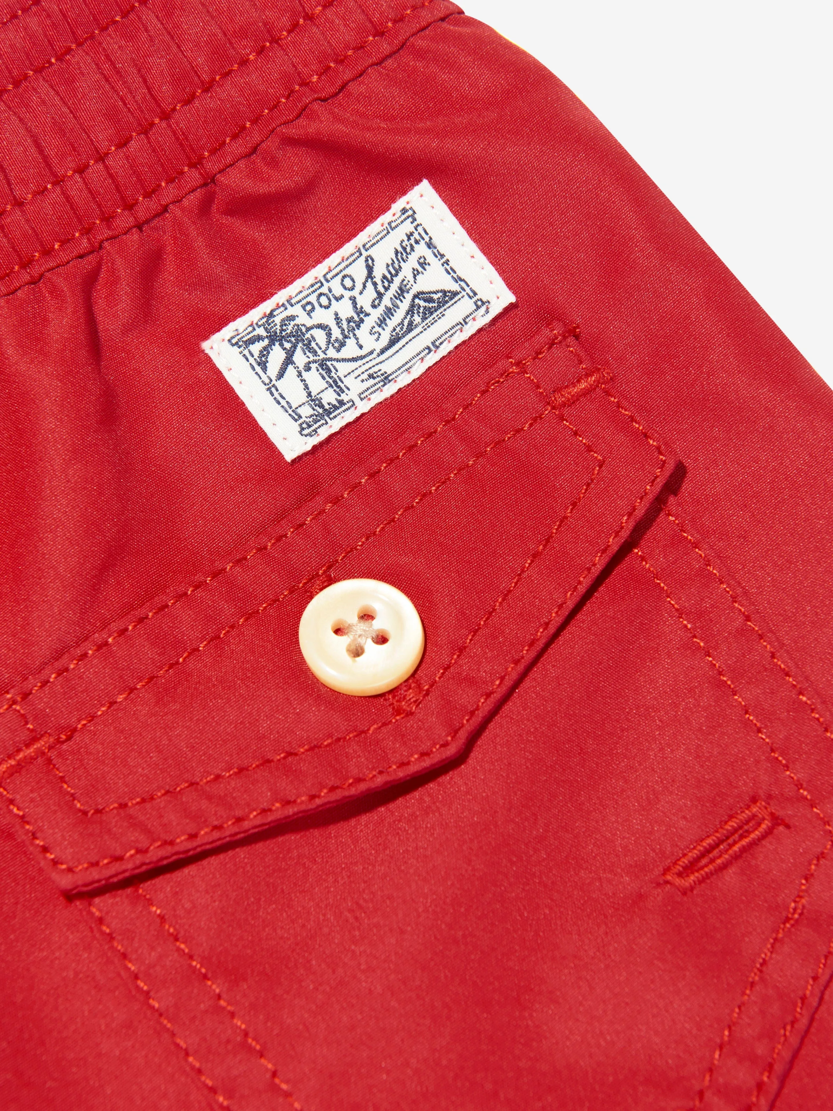 Ralph Lauren Boys Logo Swim Shorts in Red