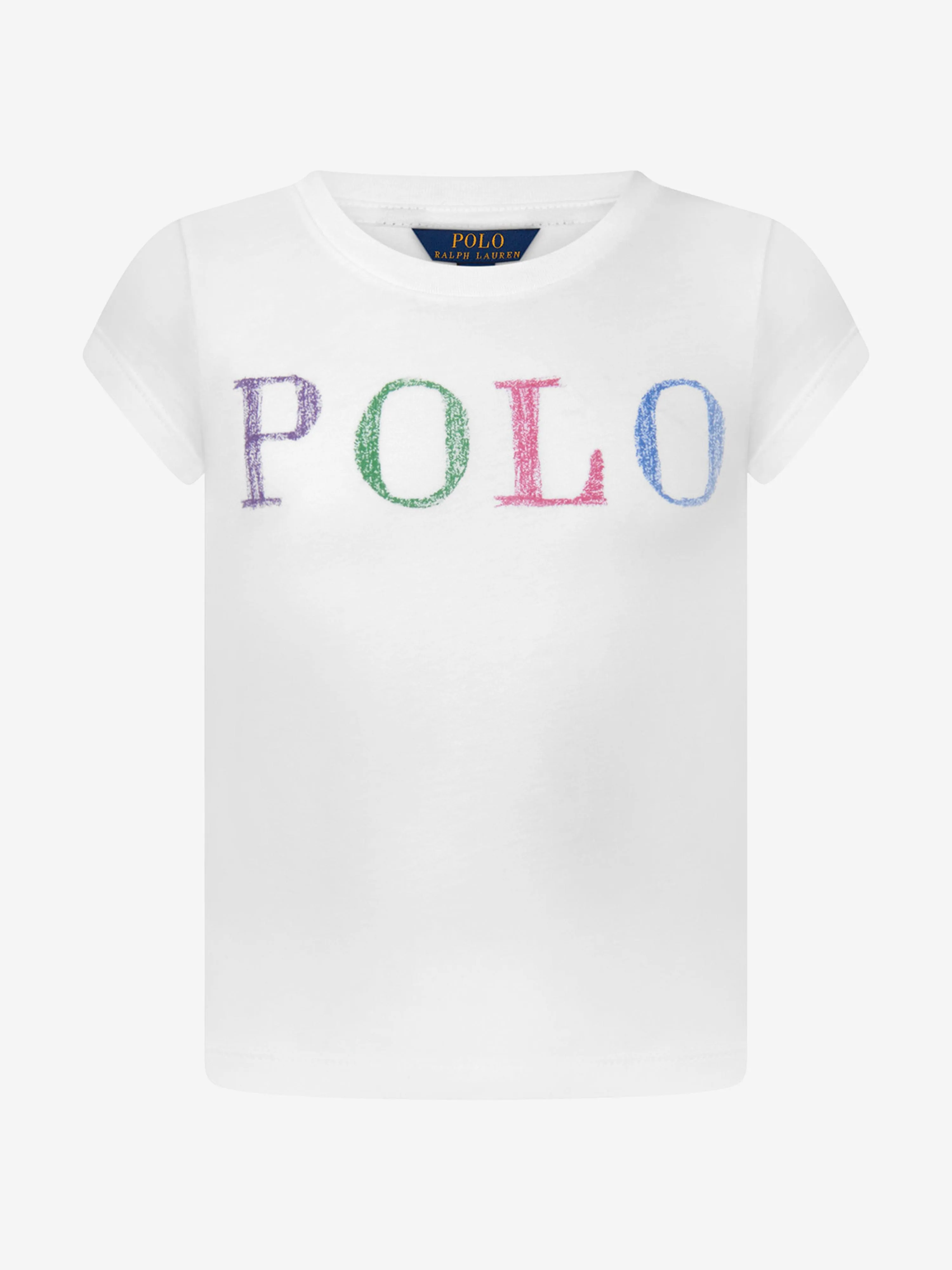 Ralph Lauren Girls White Cotton Jersey Polo T-Shirt