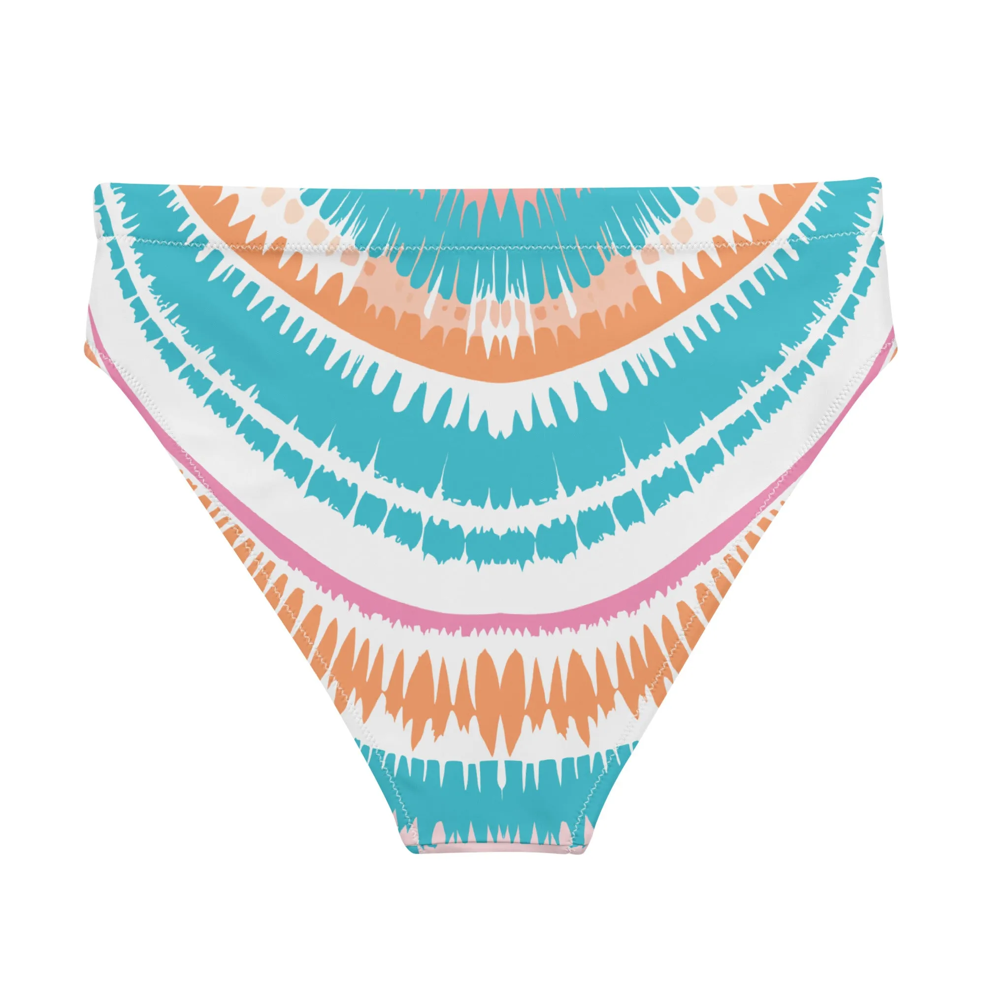 Recycled High-Waisted Bikini Bottom Peachy Ocean Drift