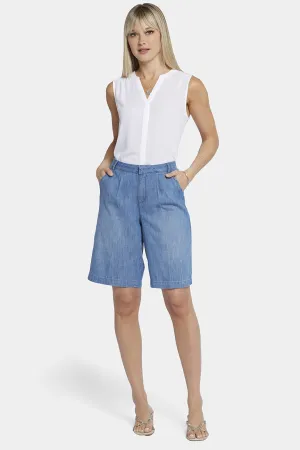 Relaxed Denim Bermuda Shorts With High Rise | Corfu