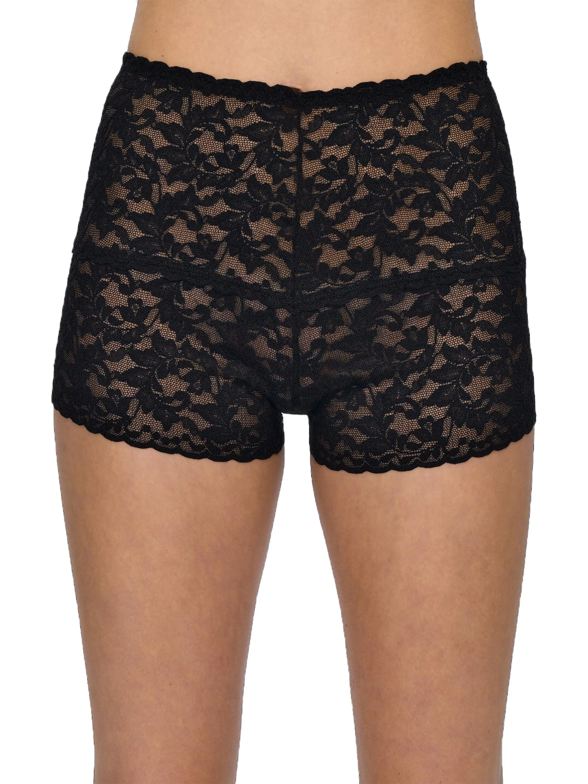 Retro Lace Hot Pant Black
