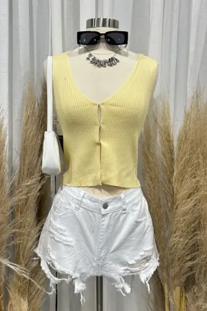 Rick Denim Shorts (White)