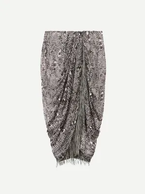 Roany Skirt in Black/Ecru