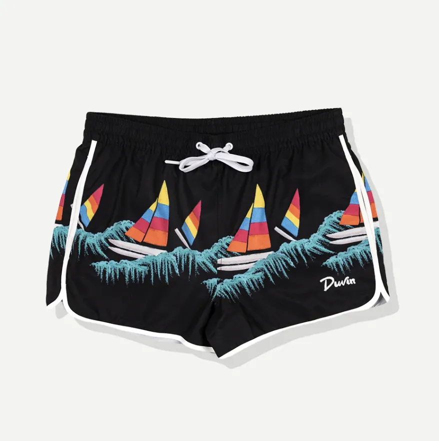 Sailing Tanning Swim Shorts - Black