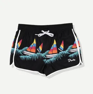 Sailing Tanning Swim Shorts - Black