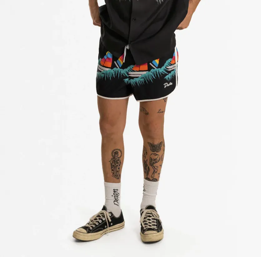 Sailing Tanning Swim Shorts - Black