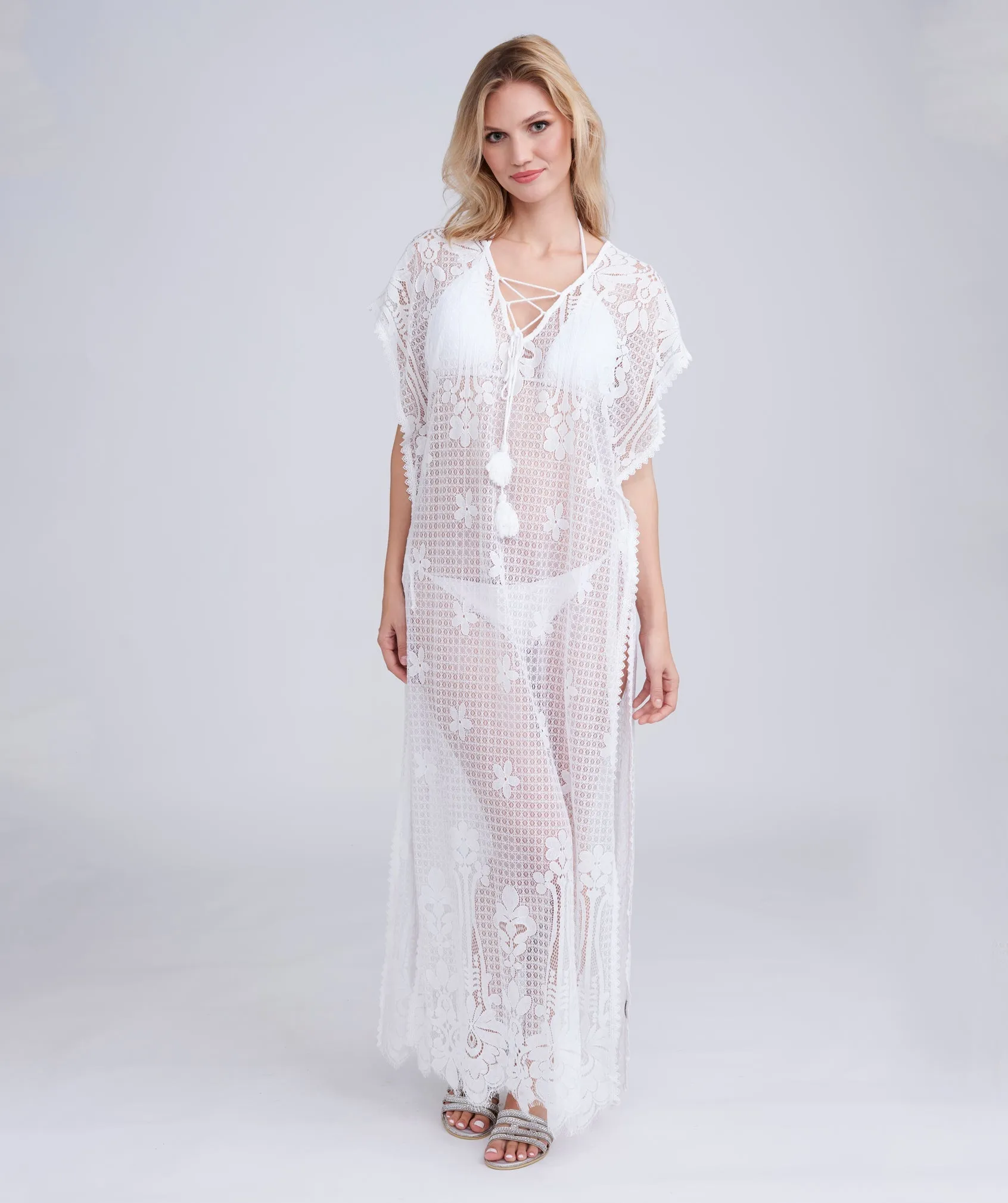 Sicilia Maxi Coverup - White