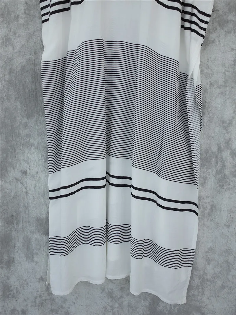 Simple Striped Pareo Beach Dress