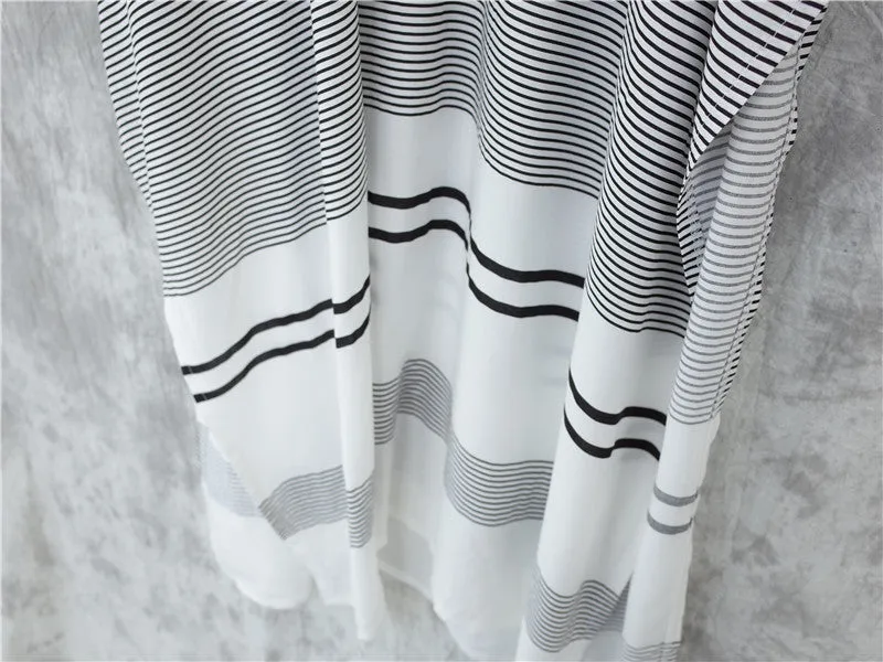 Simple Striped Pareo Beach Dress