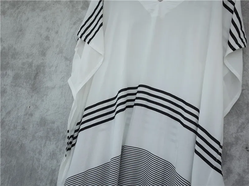 Simple Striped Pareo Beach Dress