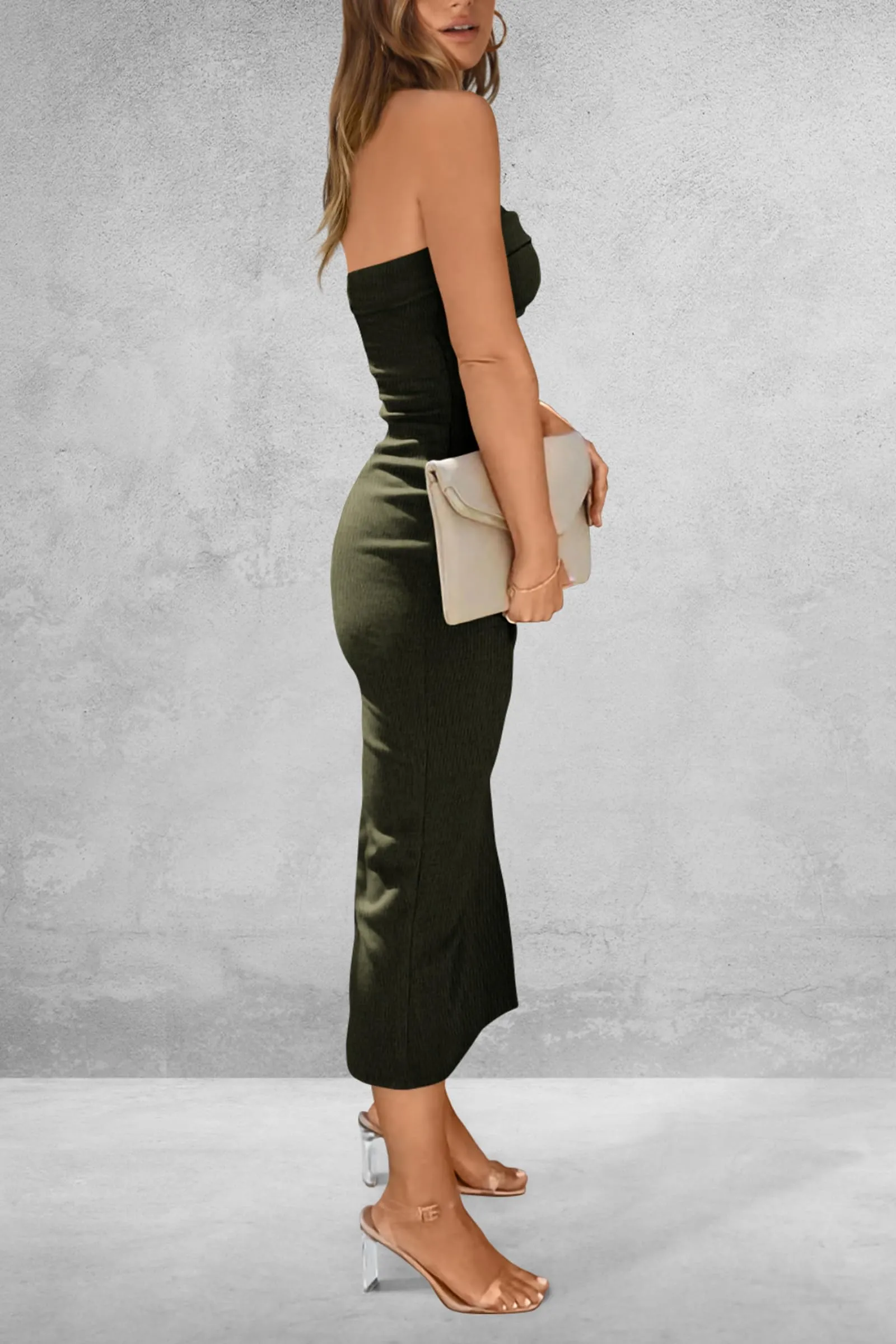 Slit Tube Midi Dress – Effortless Elegance for Every Occasion