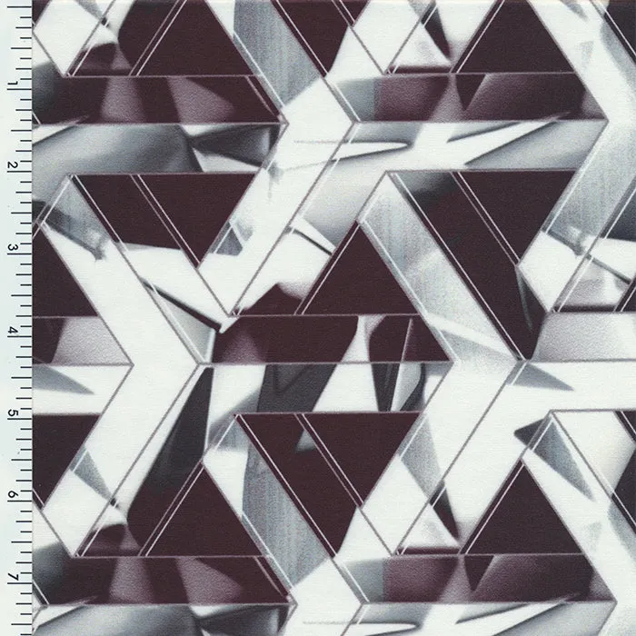 SP-DD65 Poly Spandex Digitally Wet Print Black Grey