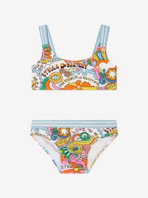 Stella McCartney Girls Patterned Bikini in Multicolour