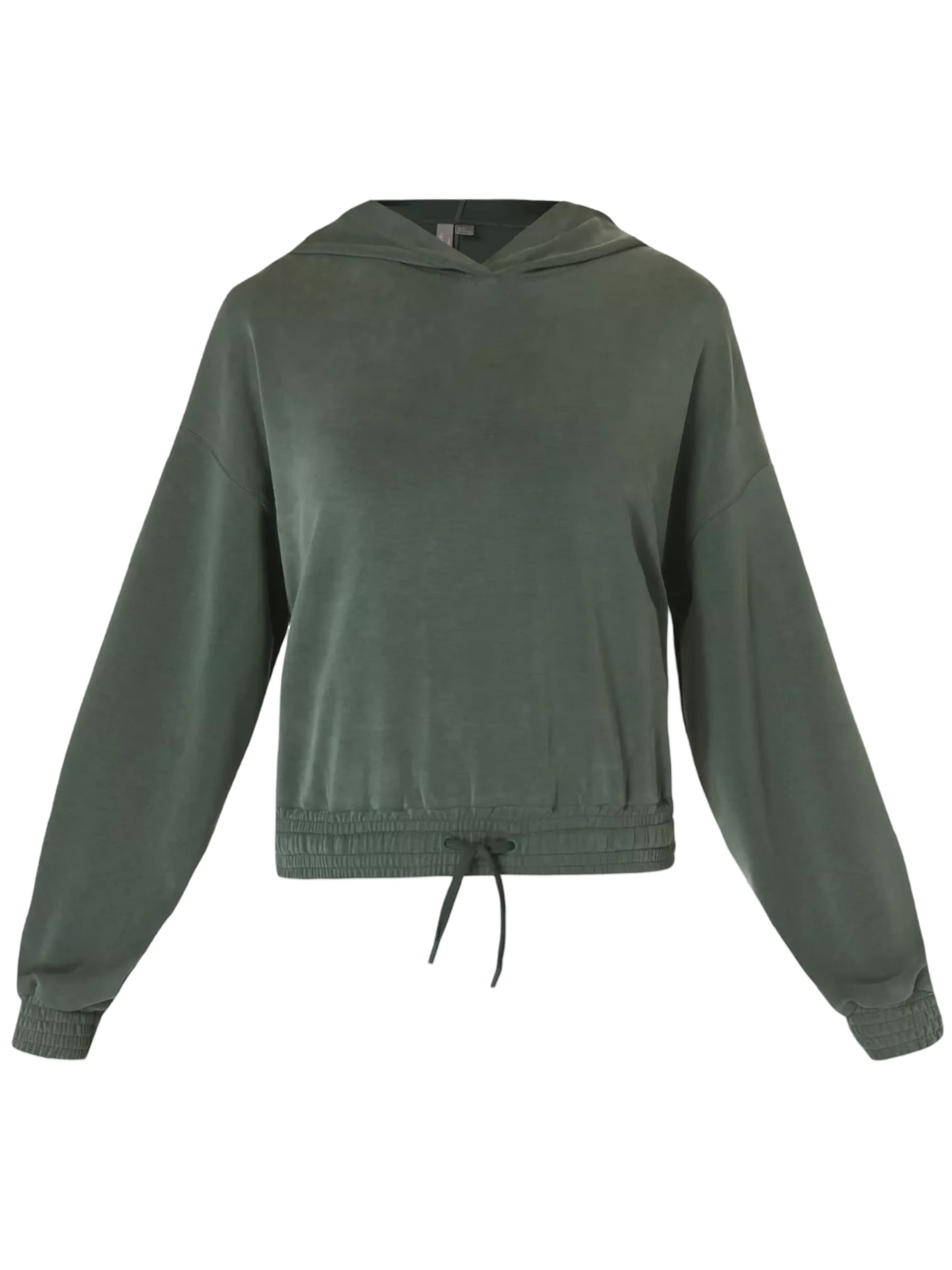 Sweaty Betty Sand Washed Crop Hood in Treck Green