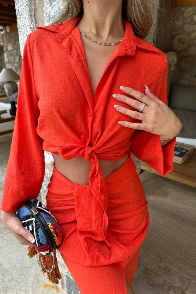 Top With Knot With Skirt
