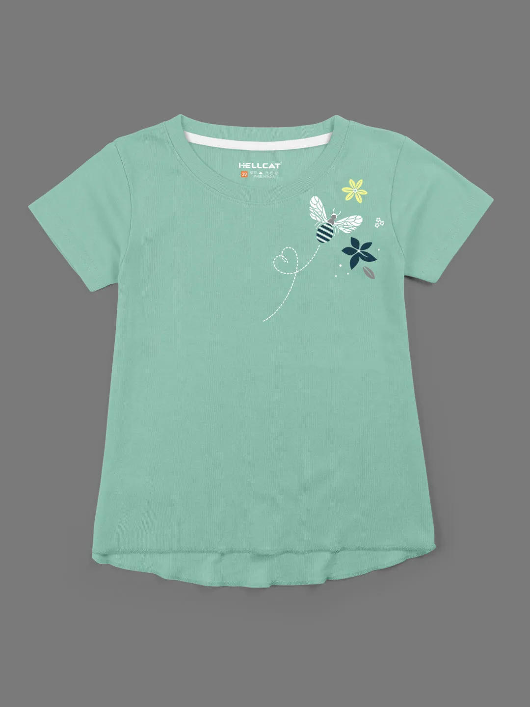 Trendy Printed Round Neck with Short Sleeve /Long Sleeve Multi colour Tshirts for Girls - Pack of 4