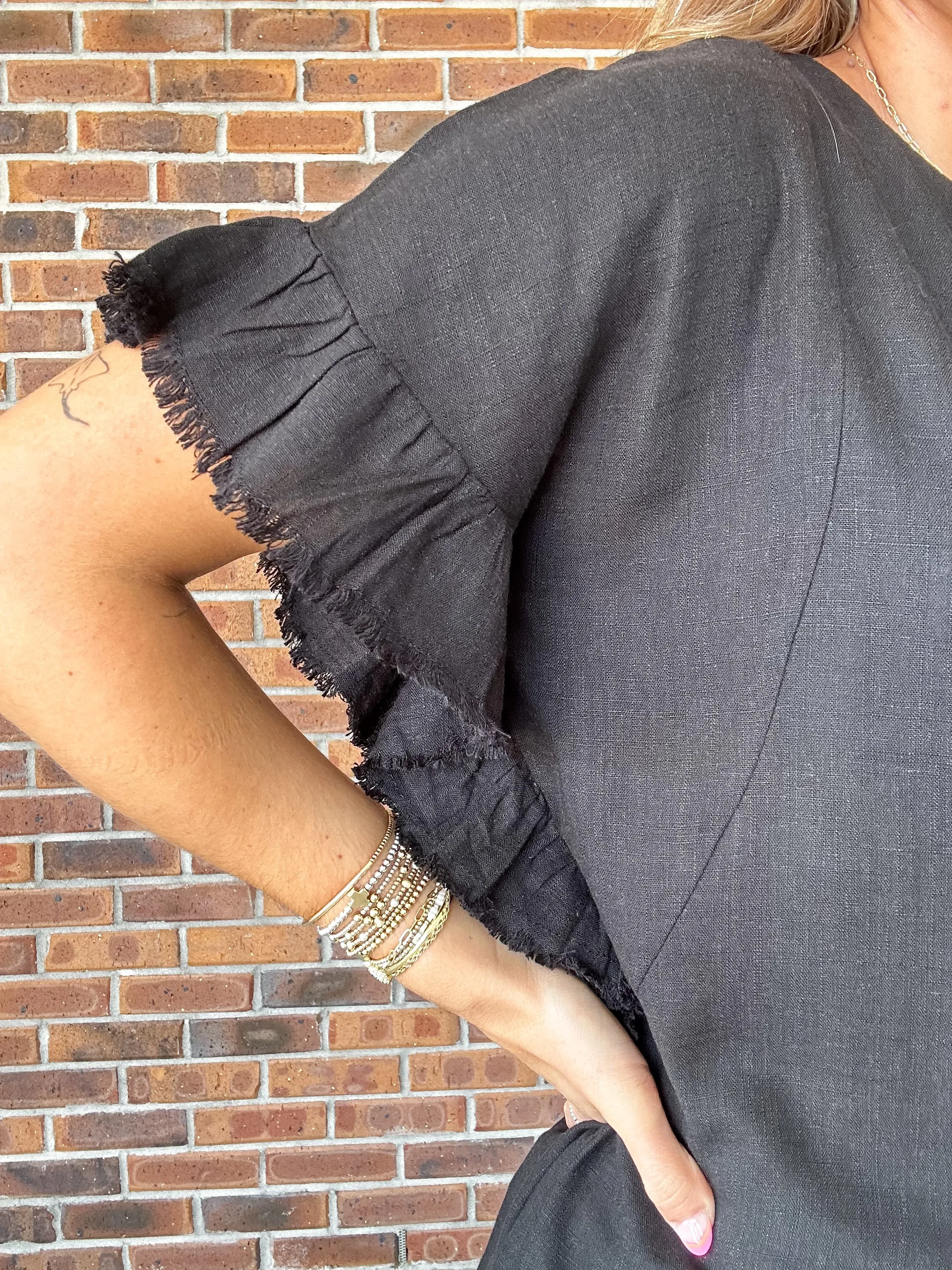 Umgee Jade Linen Top