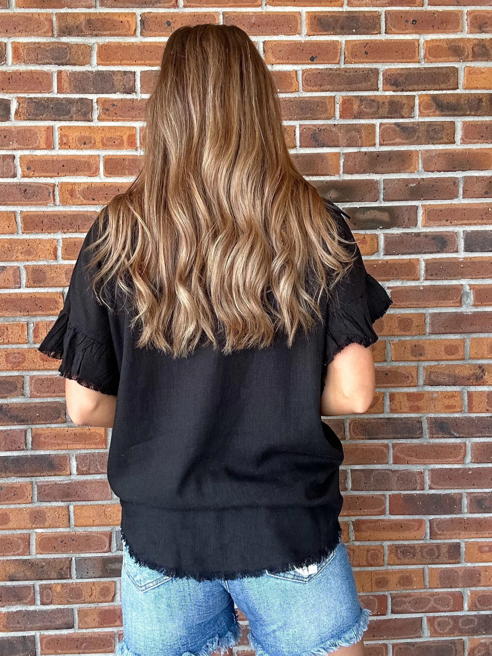 Umgee Jade Linen Top