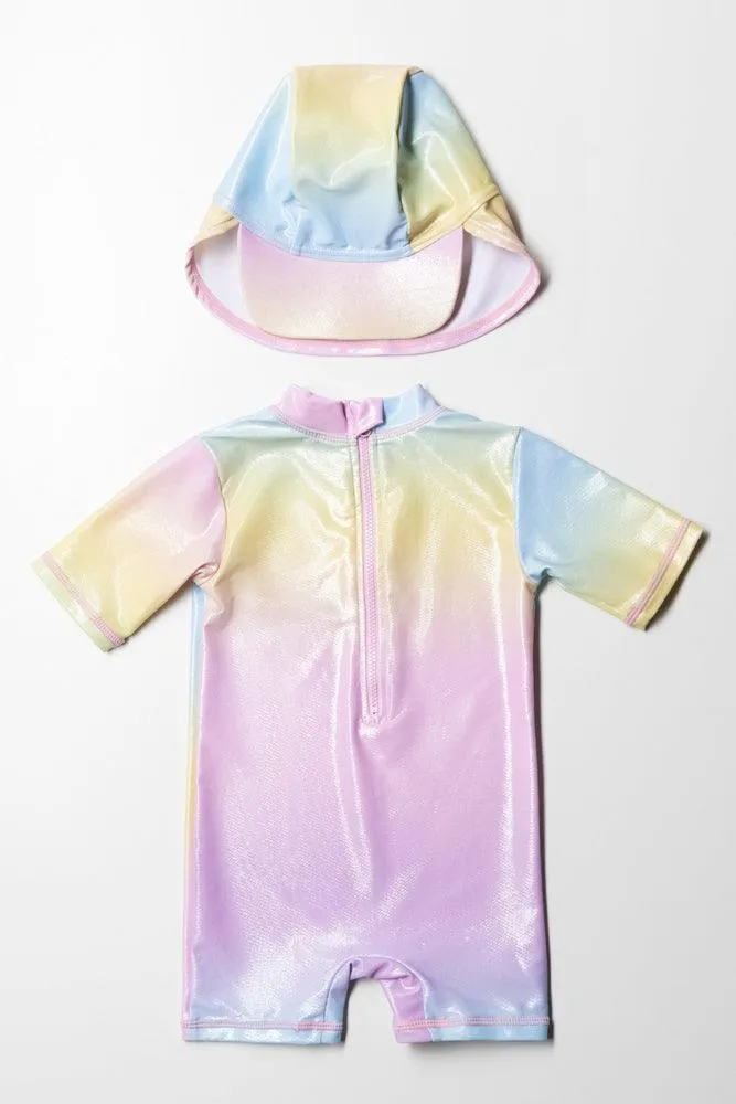 Unicorn One Piece Swimwear With Hat Multi
