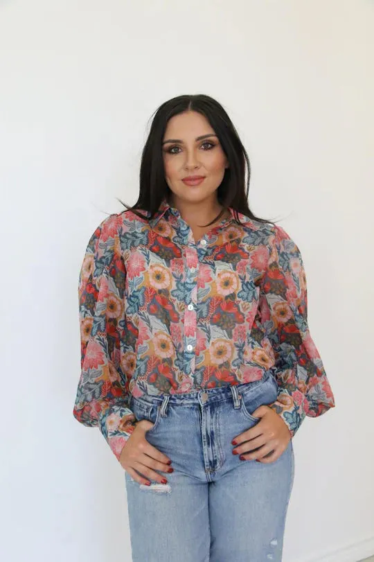 Vintage Poppy Blouse