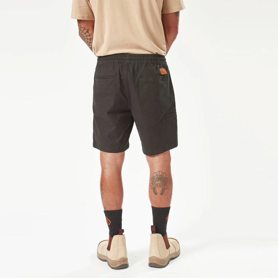 VOLCOM Workwear Caliper Elastic Waist Work Short 17" - Black