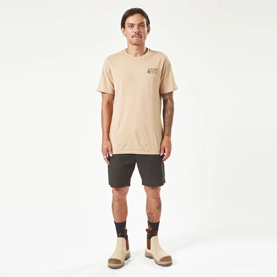 VOLCOM Workwear Caliper Elastic Waist Work Short 17" - Black