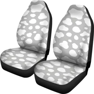White And Grey Cow Print Universal Fit Car Seat Covers