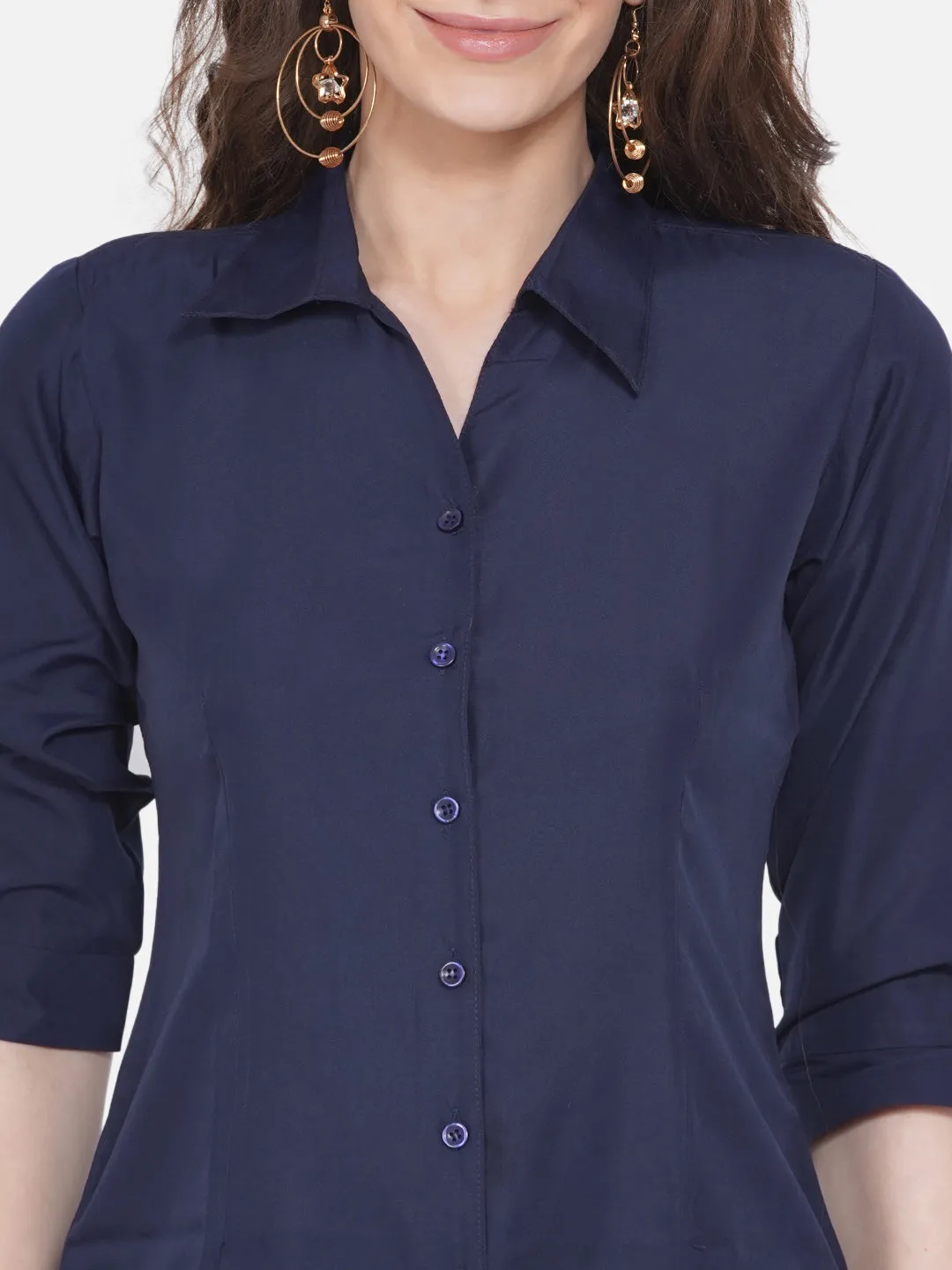 Women Blue Casual Shirt