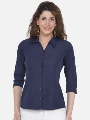 Women Blue Casual Shirt
