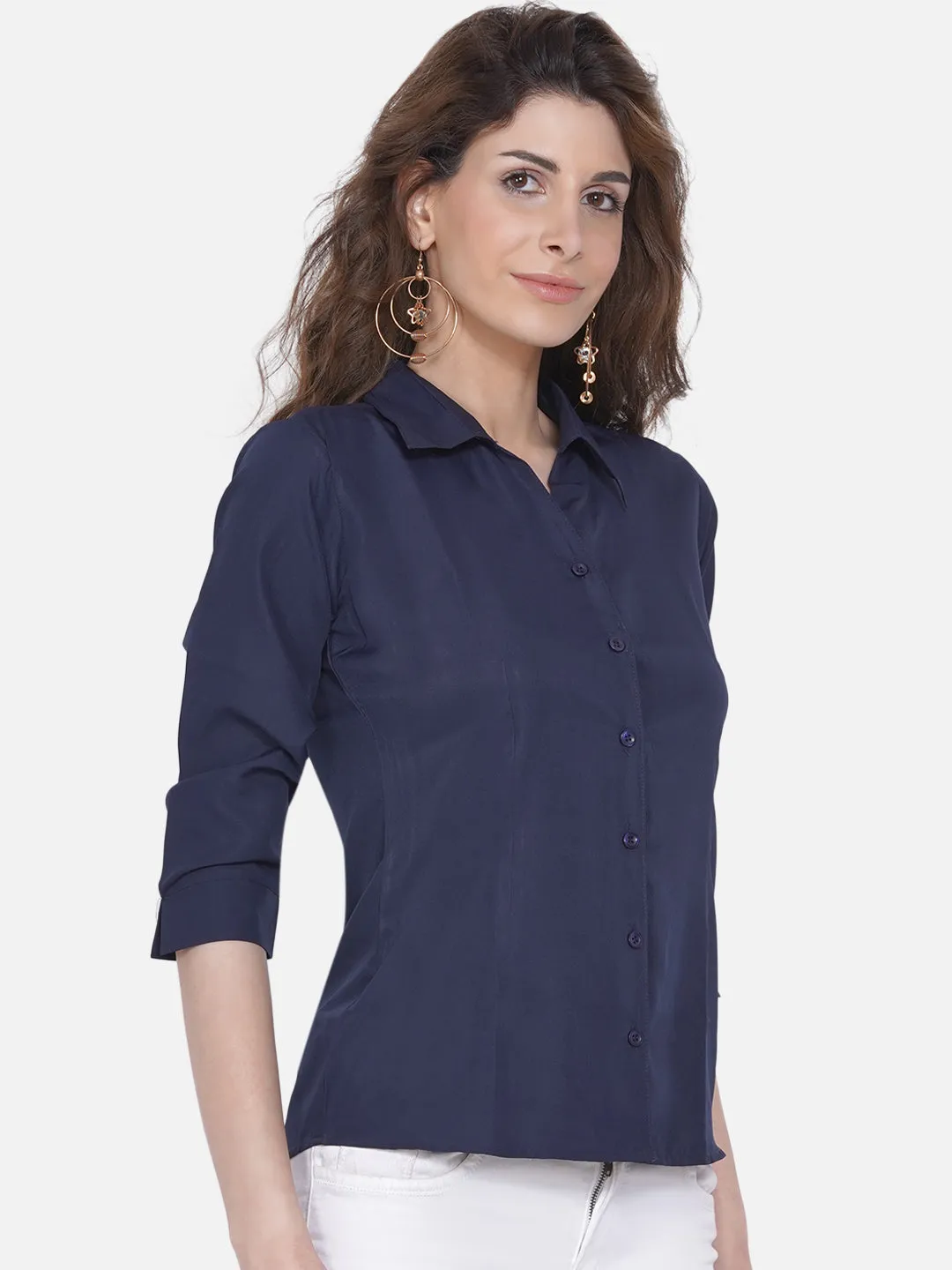 Women Blue Casual Shirt