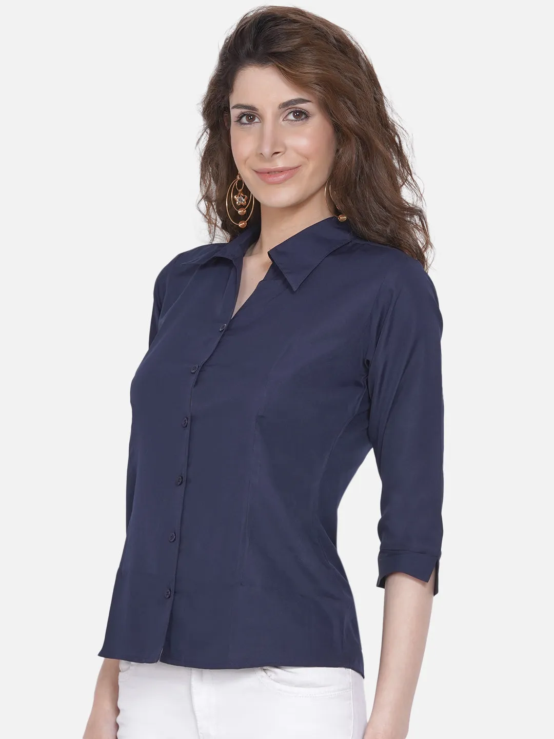 Women Blue Casual Shirt