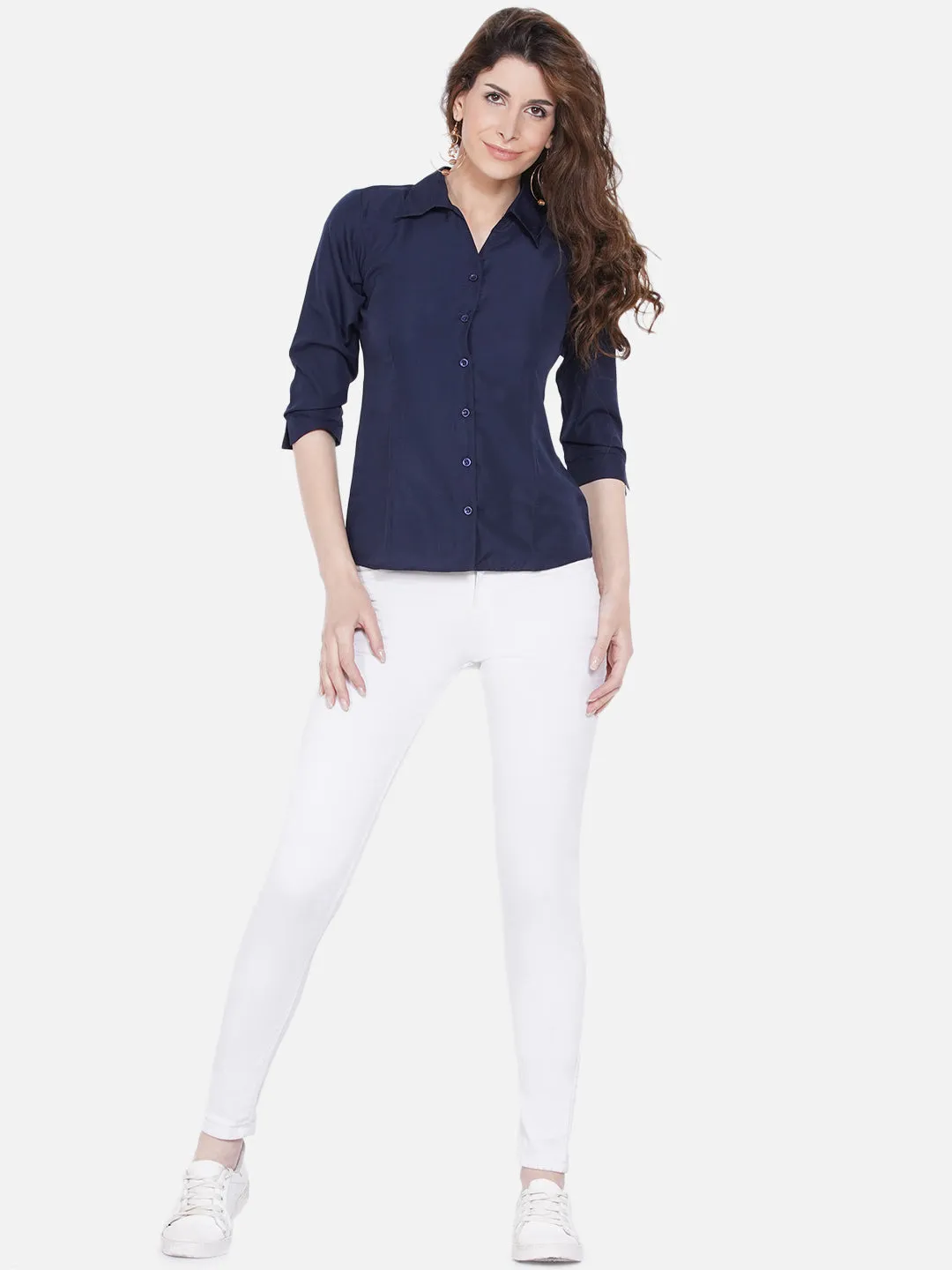 Women Blue Casual Shirt